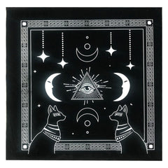 Tarot Card Tablecloth Pentagram Altar Cloth 19.29x19.29in
