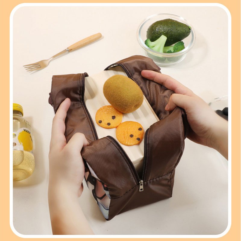 3D Cartoon Lunch Bag Large Capacity Aluminum Foil Insulated Lunch Box Bag