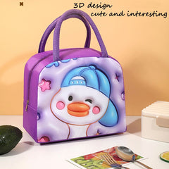 3D Cartoon Lunch Bag Large Capacity Aluminum Foil Insulated Lunch Box Bag