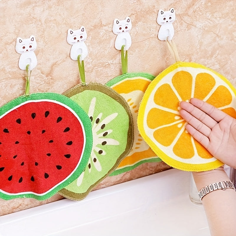 Fruits Pattern Soft Hanging Towel for Bathroom and Kitchen