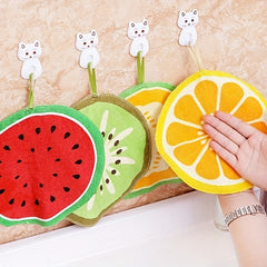 Fruits Pattern Soft Hanging Towel for Bathroom and Kitchen