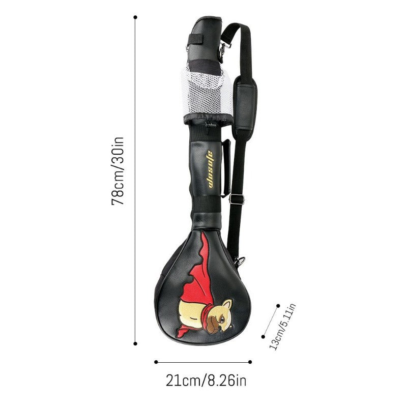 Portable Golf Bag PU Material Holds 7-8 Balls