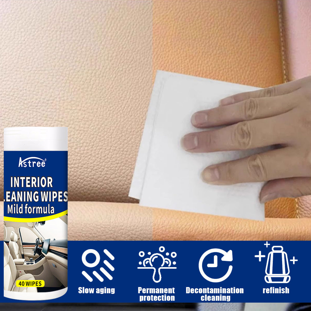 Car Interior Cleaning Wipes - 40pcs - Multifunctional Cleaning - Car Care