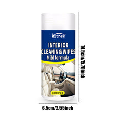 Car Interior Cleaning Wipes - 40pcs - Multifunctional Cleaning - Car Care