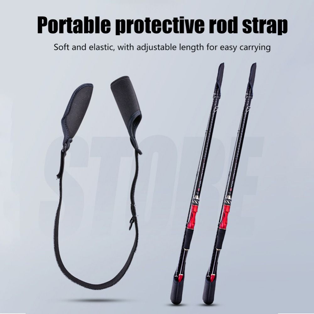 Fishing Rod Cover Holder Protective Sleeve Adjustable Pole Fasten