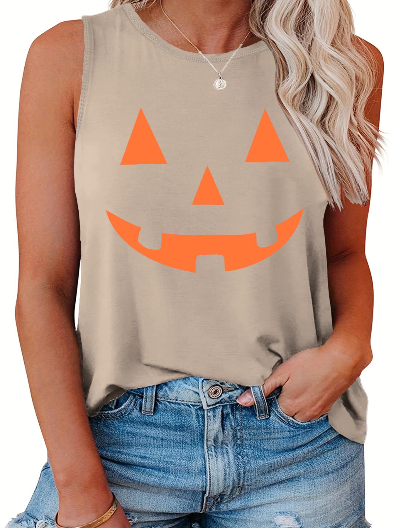 Halloween Graphic Print Tank Top