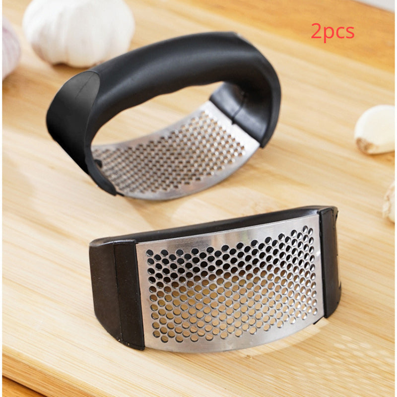 2pcs Stainless Steel Garlic Press Rocker Metal Garlic Mincer