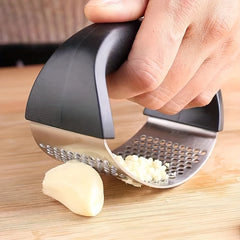 2pcs Stainless Steel Garlic Press Rocker Metal Garlic Mincer