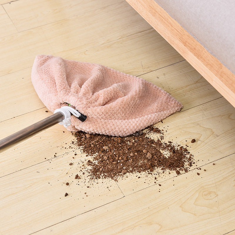 Reusable Coral Velvet Broom Cover Cloth for Household Cleaning