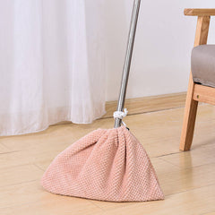 Reusable Coral Velvet Broom Cover Cloth for Household Cleaning