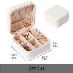 Personalized Birthday Flower Jewelry Box - Leather Floral Jewelry Travel Case