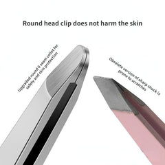 Stainless Steel Round Tweezers for Eyebrows and Eyelashes