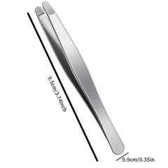 Stainless Steel Round Tweezers for Eyebrows and Eyelashes