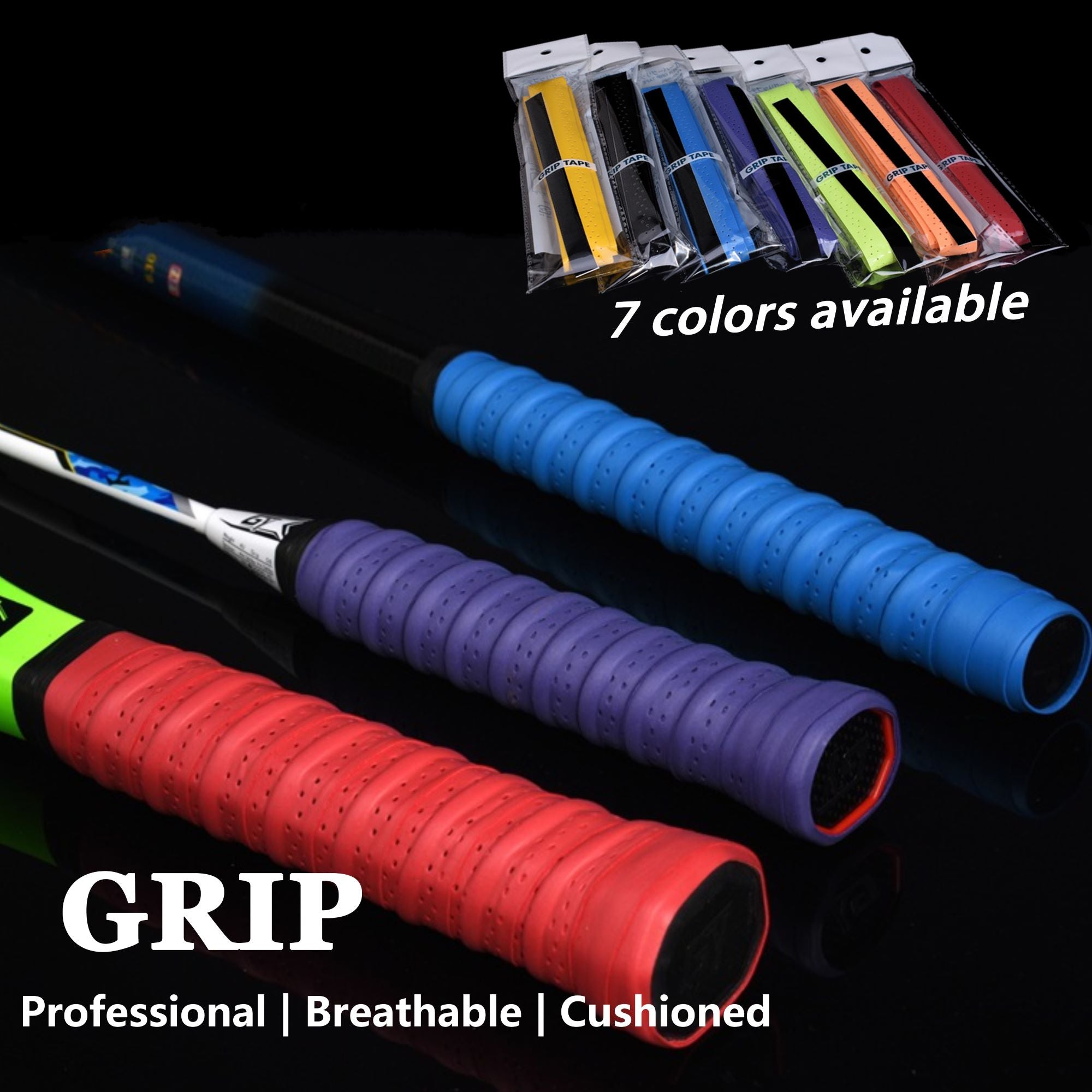 2pcs Non-slip Breathable Golf Grips for Rackets & Rods