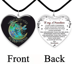 Moon and Dragonfly Glass Pendant Set for Girls