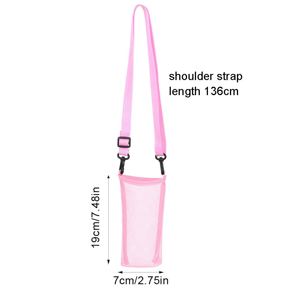 Outdoor Water Bottle Cover Mesh Cup Sleeve Pouch with Strap