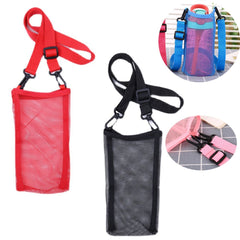 Outdoor Water Bottle Cover Mesh Cup Sleeve Pouch with Strap