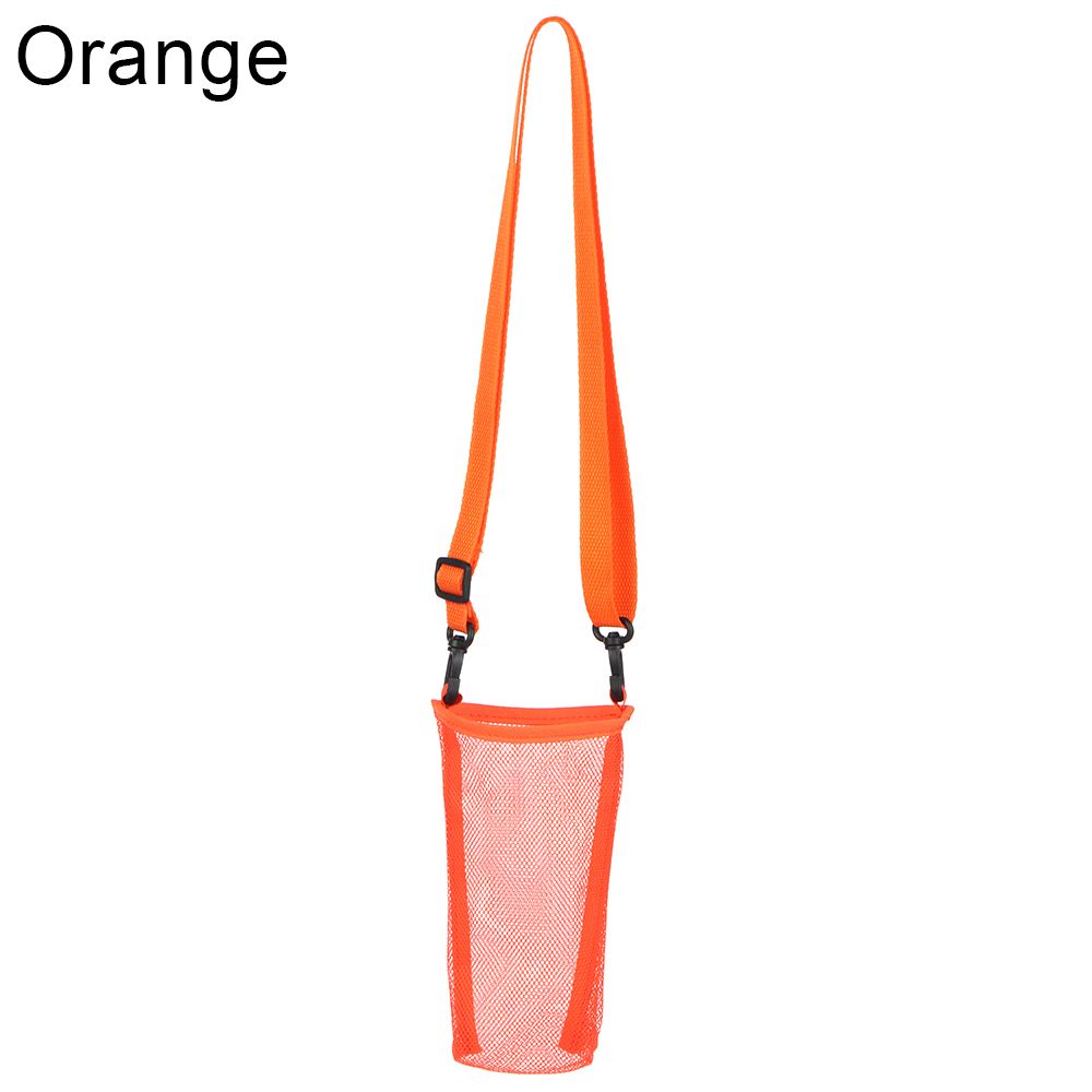 Outdoor Water Bottle Cover Mesh Cup Sleeve Pouch with Strap