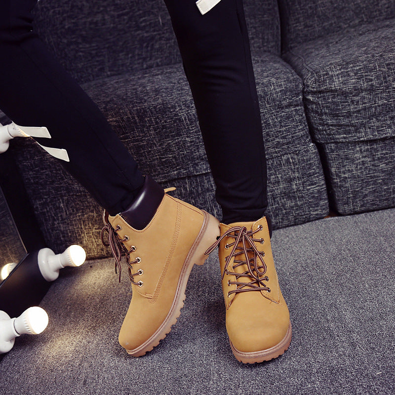Women's Winter Non-Slip Outdoor Hiking Boots - Mid Calf Boots