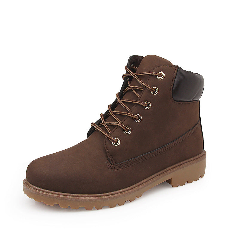 Women's Winter Non-Slip Outdoor Hiking Boots - Mid Calf Boots
