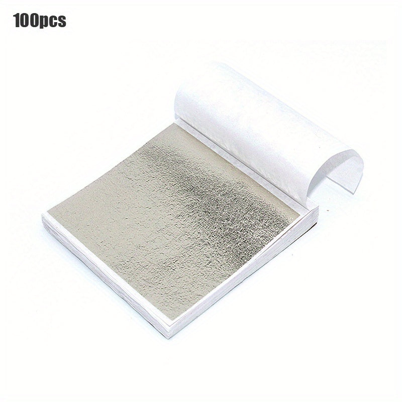 100pcs Art Paper Sheets in Gold, Silver, Rose Gold for Gilding