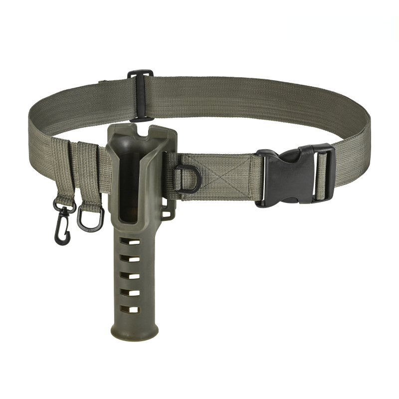 Portable Fishing Belt with Rod Holder Adjustable Waist Fishing Pole Inserter