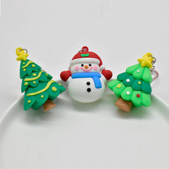 1pc Cartoon 3D Christmas Doll Keychain Pendant For Men Women