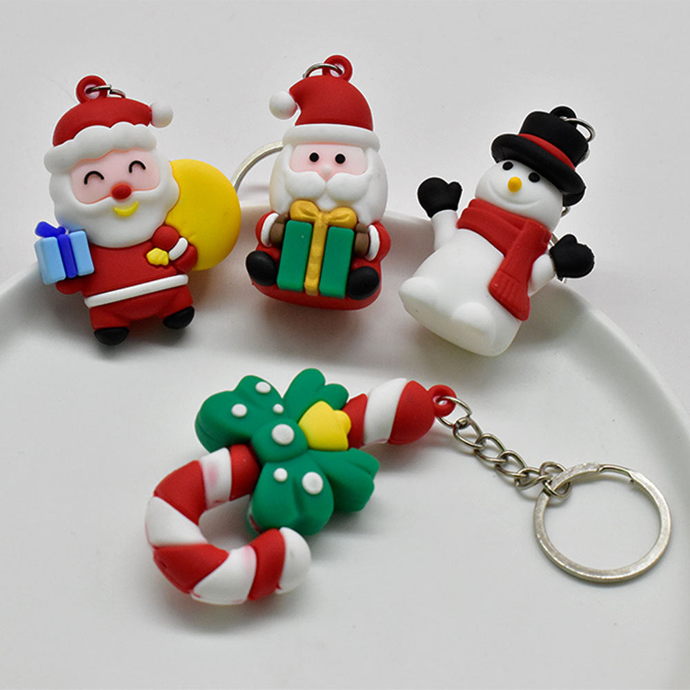 1pc Cartoon 3D Christmas Doll Keychain Pendant For Men Women