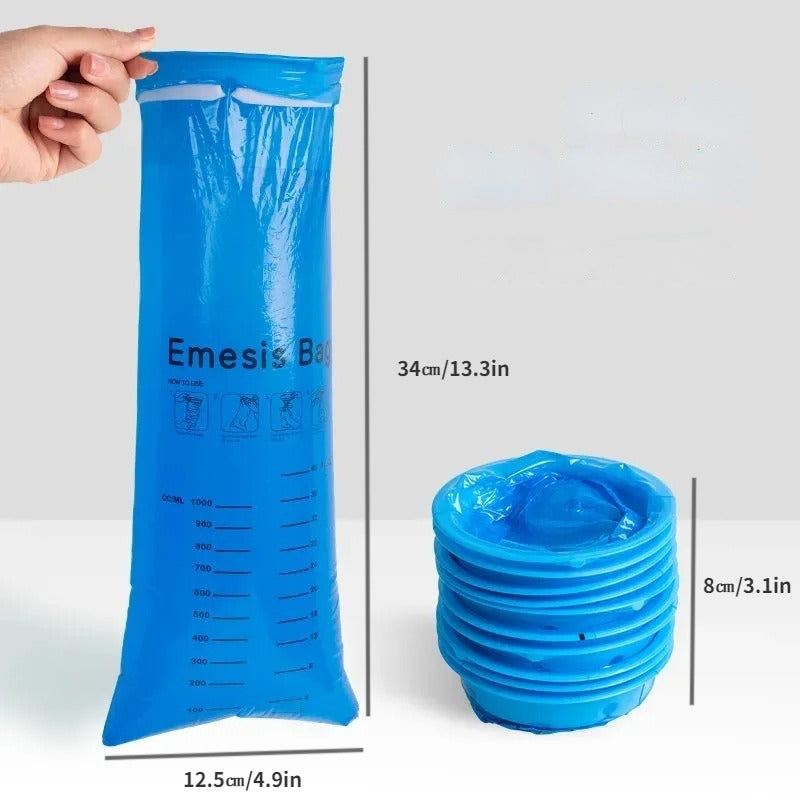 10pcs Car Travel Disposable Vomiting Bag for Morning Sickness & Emergency