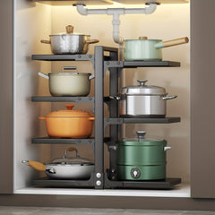 Adjustable Under Sink Pot Holder Pan Pot Rack Kitchen Accessories