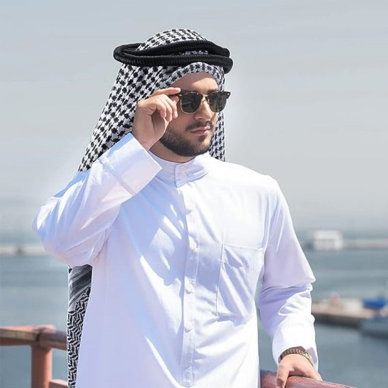 Muslim Bandana Set Saudi Arabia Dubai UAE Travel Headwear Hair Hoop For Men