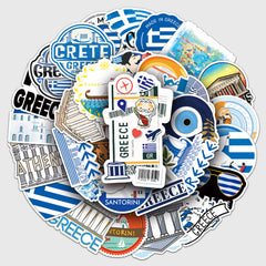 50pcs Greek Sea Boat Graffiti Stickers Waterproof Decoration Stickers DIY