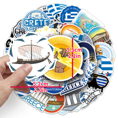 50pcs Greek Sea Boat Graffiti Stickers Waterproof Decoration Stickers DIY