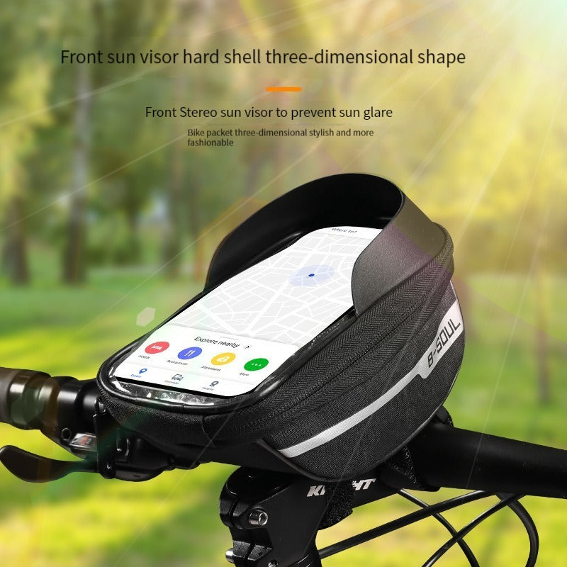 Bicycle Handlebar Bags Front Beam Hooded Bags Cycling Splashproof Bags