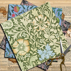 12 Sheets Large Size Retro Journal Paper for DIY Backgrounds