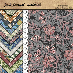 12 Sheets Large Size Retro Journal Paper for DIY Backgrounds