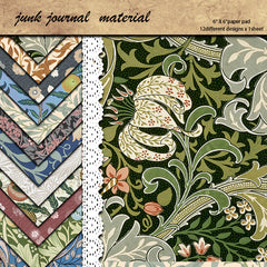12 Sheets Large Size Retro Journal Paper for DIY Backgrounds