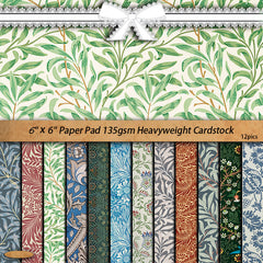 12 Sheets Large Retro Journal Material Paper for DIY Backgrounds