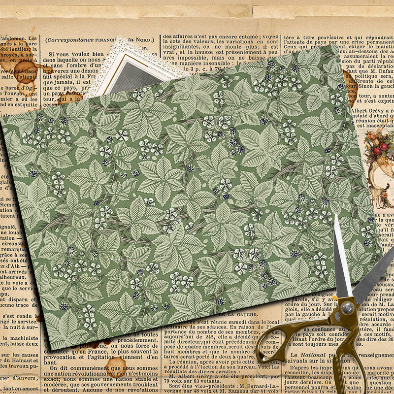 12pcs Large Size Retro Journal Paper for DIY Gift, Arts Crafts