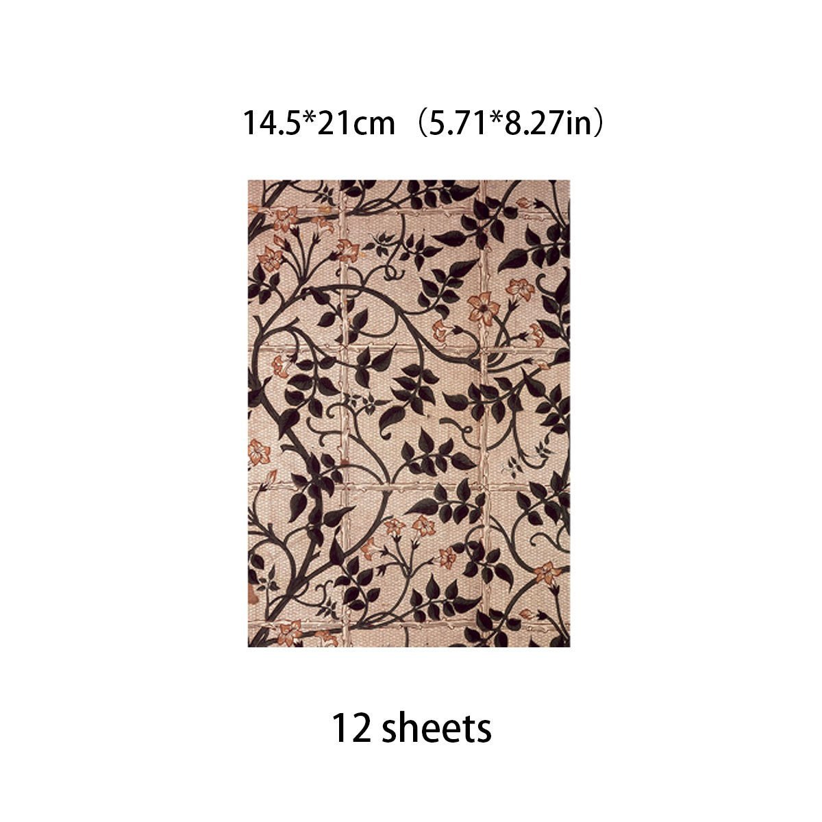 12pcs Large Size Paper Retro Journal Background DIY Gift Women Adults