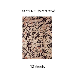 12pcs Large Size Paper Retro Journal Background DIY Gift Women Adults