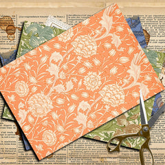 12pcs Large Size Paper Retro Journal Background DIY Gift Women Adults