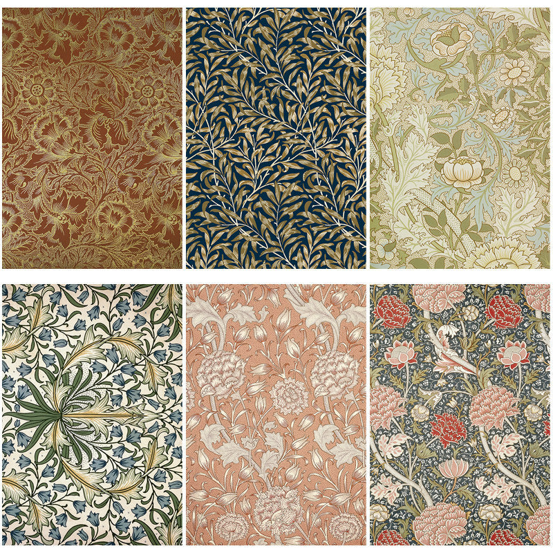 12 Sheets Large Vintage Paper Journal for Background DIY - Gift for Women Adults