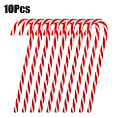 10pcs Christmas Acrylic Candy Canes Xmas Tree Hanging Ornaments