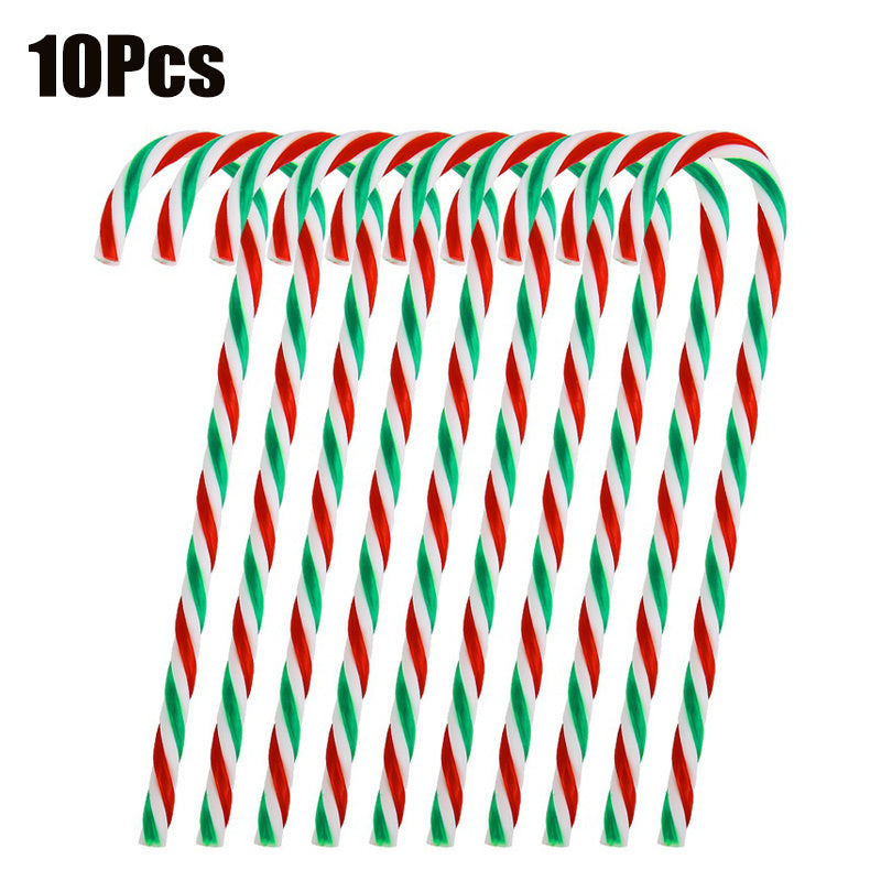 10pcs Christmas Acrylic Candy Canes Xmas Tree Hanging Ornaments