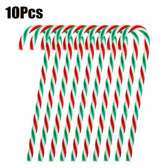 10pcs Christmas Acrylic Candy Canes Xmas Tree Hanging Ornaments