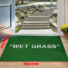 Green Grass Printed Rug Doorway Decorative Rug Living Room Floor Mat