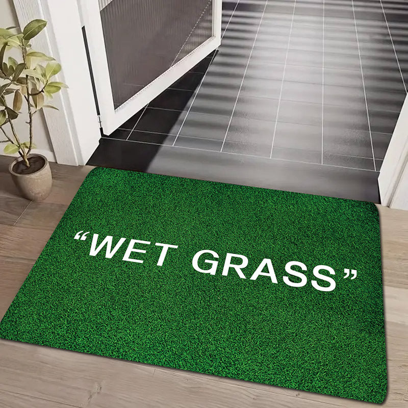 Green Grass Printed Rug Doorway Decorative Rug Living Room Floor Mat