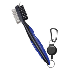 Portable Golf Club Cleaning Brush Set with Carabiner