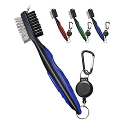 Portable Golf Club Cleaning Brush Set with Carabiner